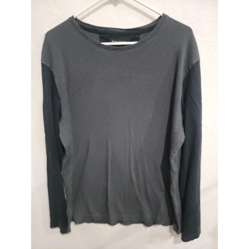 Banana Republic Mens Luxury Touch T-Shirt XL Tall Gray Long Sleeve Standard Fit